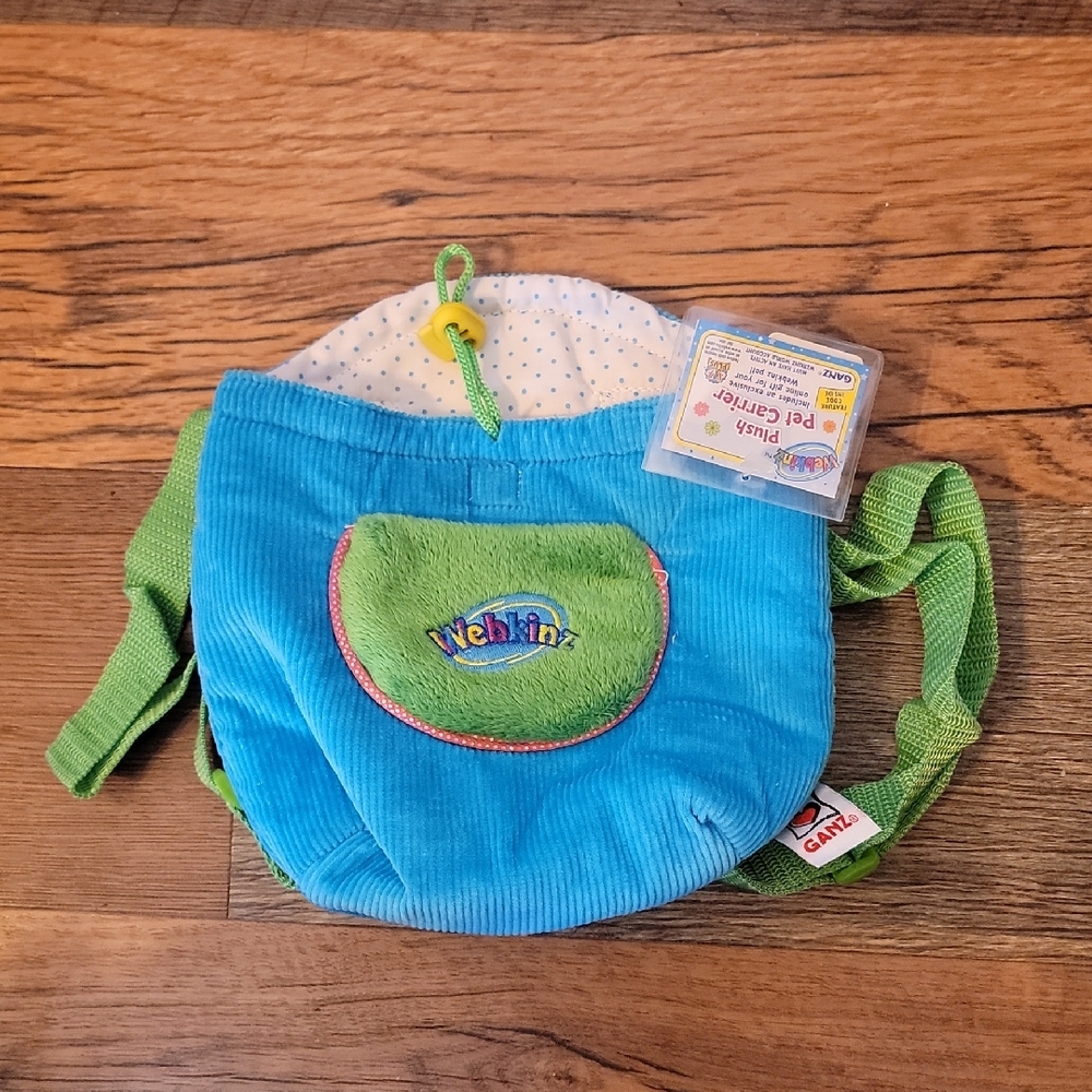 Webkinz Plush Blue & Green Kids Backpack by Ganz